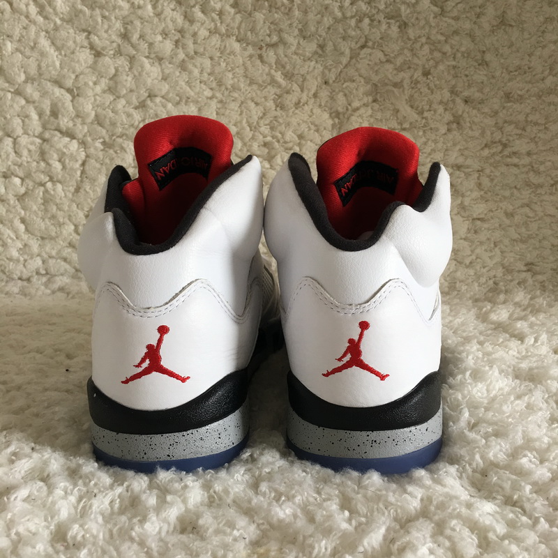 Authentic Air Jordan 5 White Cement